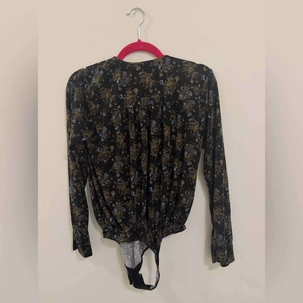 Free People Intimately Floral Long Sleeve Bodysuit – Size Large - Picture 5 of 5